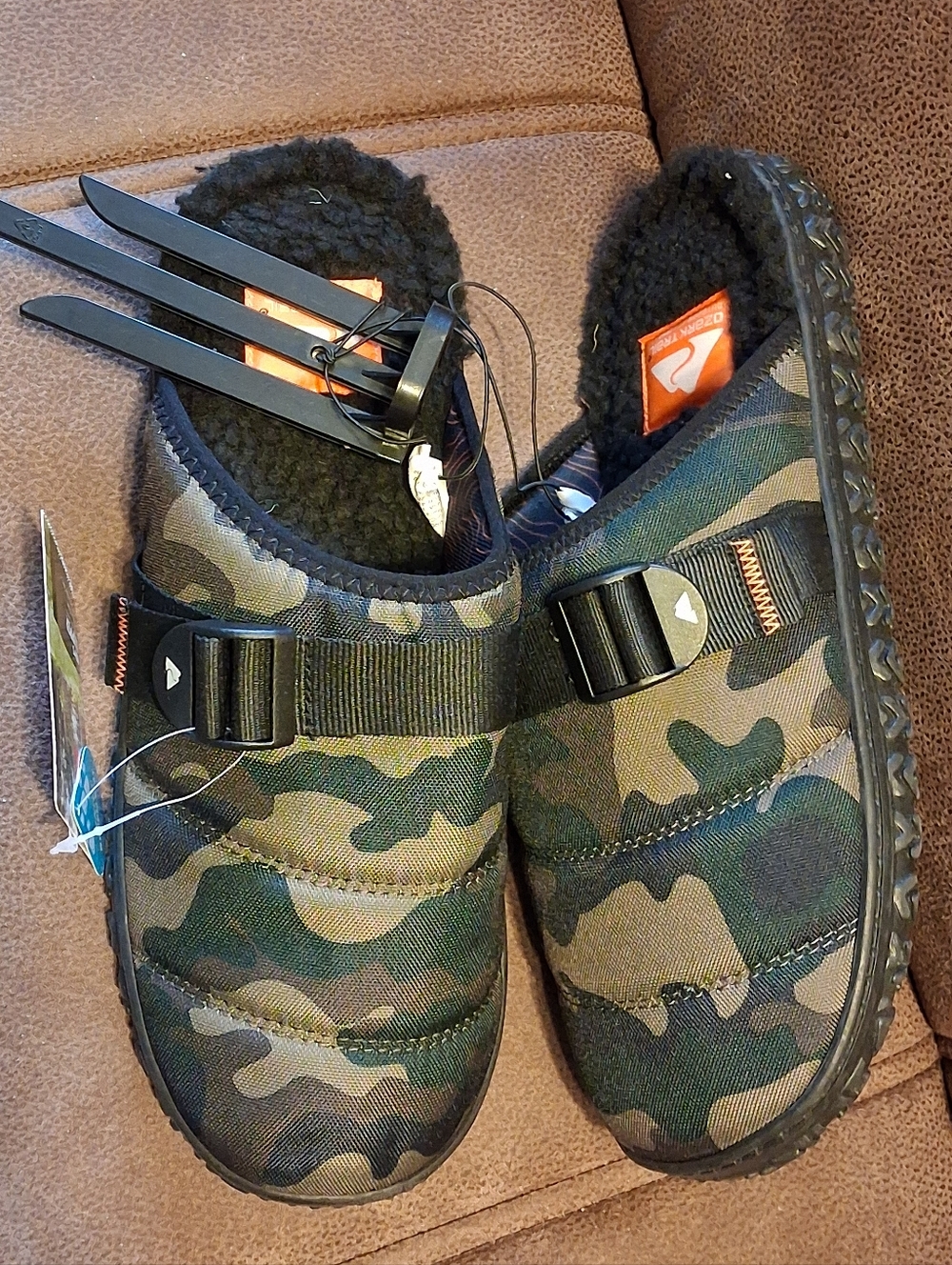 Ozark Trail Men's Camouflage Camp Scuff Slippers Size 10